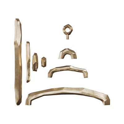 Vetvi Edge系列金属艺术门把手 把手3D模型（OBJ,FBX,MAX）