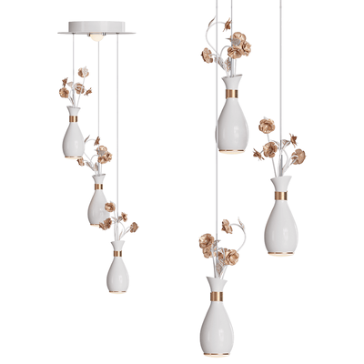Odeon Light Carolis带花束的小花瓶组合吊灯3D模型（OBJ,FBX,MAX）