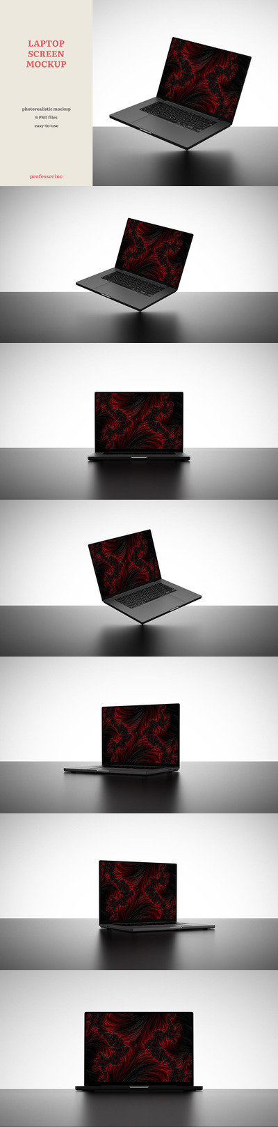 MacBook笔记本电脑屏幕样机 (PSD)