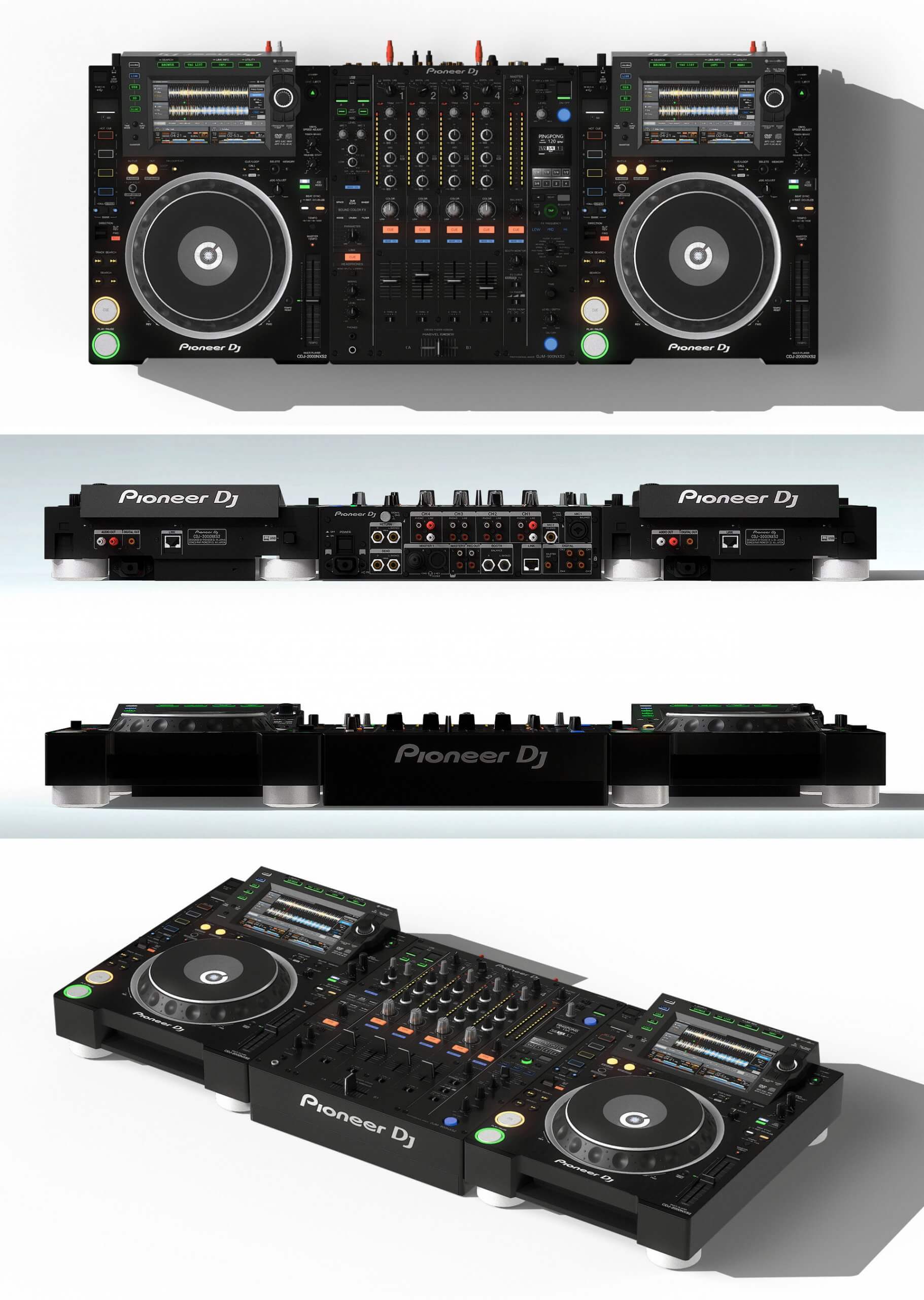 PIONEER DJ先锋打碟机3D模型（OBJ,FBX,MAX）