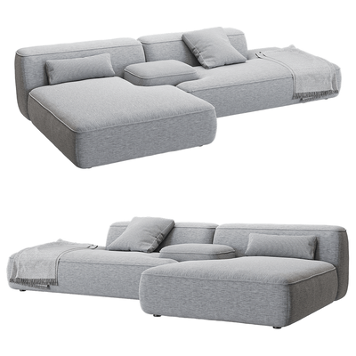 Lema Cloud北欧风极简布艺沙发3D模型（OBJ,FBX,MAX）