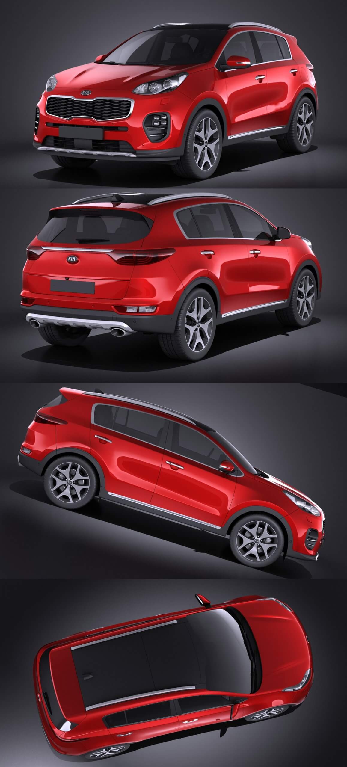 KIA起亚Sportage 2017款汽车3D模型（OBJ,FBX,MAX,C4D,LWO）