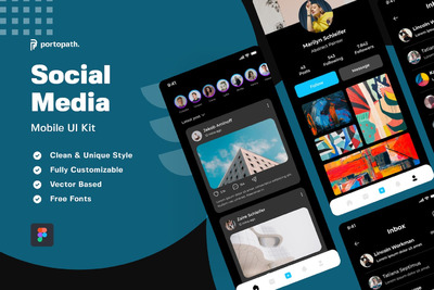 社交媒体和移动APP UI KIT (FIG)