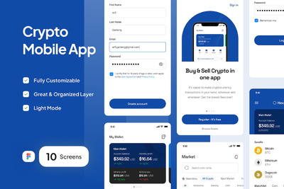 加密移动应用APP UI KIT (FIG)
