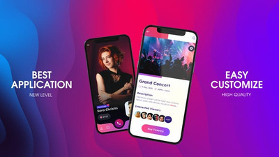 苹果手机样机App应用介绍视频模板 (aep)