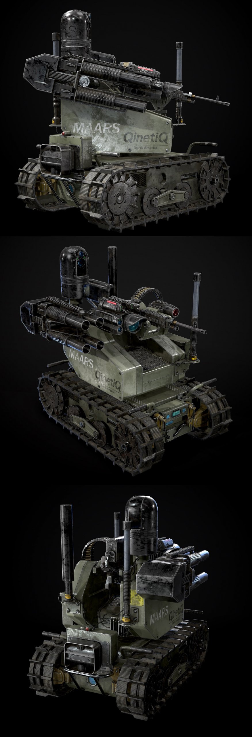 先进武装机器人系统3D模型（OBJ,FBX,MAX）