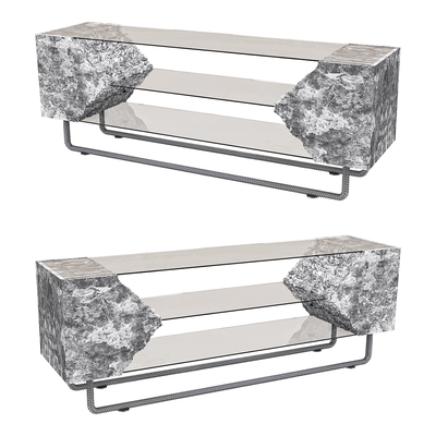 Panoptikum Collections Breakfree玻璃和混凝土相结合的艺术电视柜3D模型（OBJ,FBX,MAX）