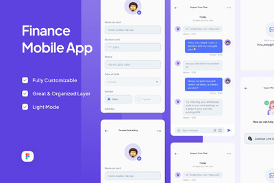 金融移动应用APP UI KIT (FIG)