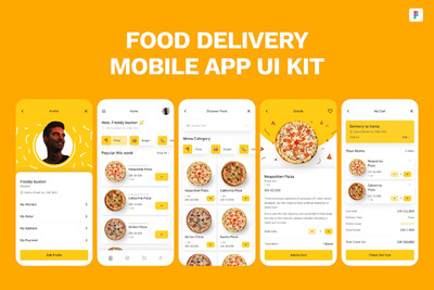 食品配送移动APP UI KIT (FIG)