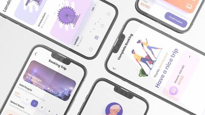 苹果手机App设计展示视频AE模板 (aep)