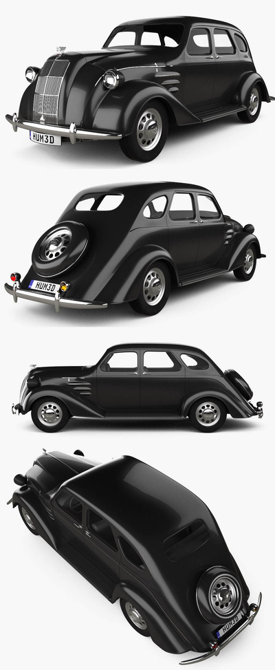 1940款Toyota丰田AA老爷车3D模型（OBJ,FBX,MAX）