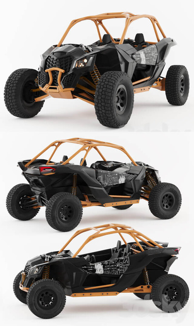 2019款Baggi Can Am Maverick庞巴迪独行侠全地形越野车3D模型（OBJ,FBX,MAX）