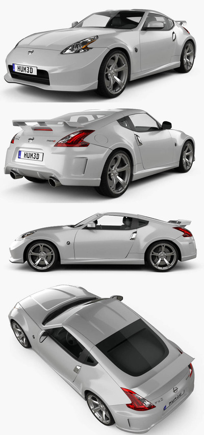 2009款Nissan 370Z Nismo跑车3D模型（OBJ,FBX,MAX,C4D,LWO）