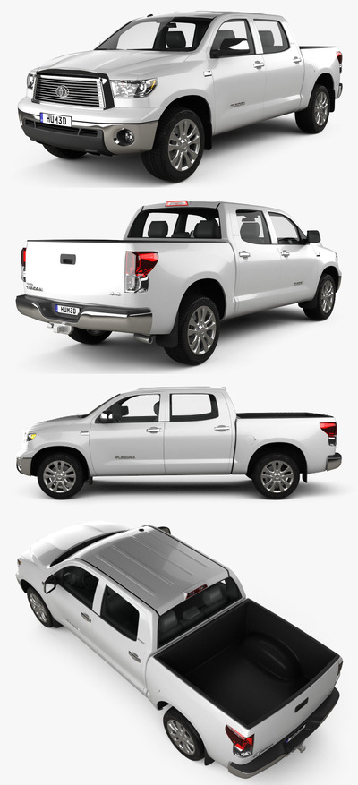 丰田Toyota Tundra CrewMax 2011款皮卡车3D模型（OBJ,FBX,MAX）