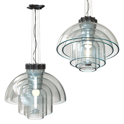 LASVIT Transmission多层玻璃灯罩吊灯3D模型（OBJ,FBX,MAX）