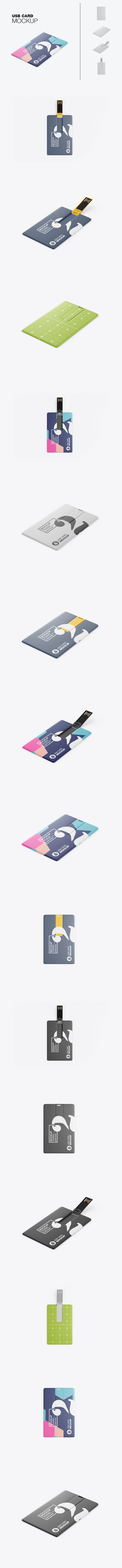 塑料晶圆USB卡硬盘样机 (PSD)