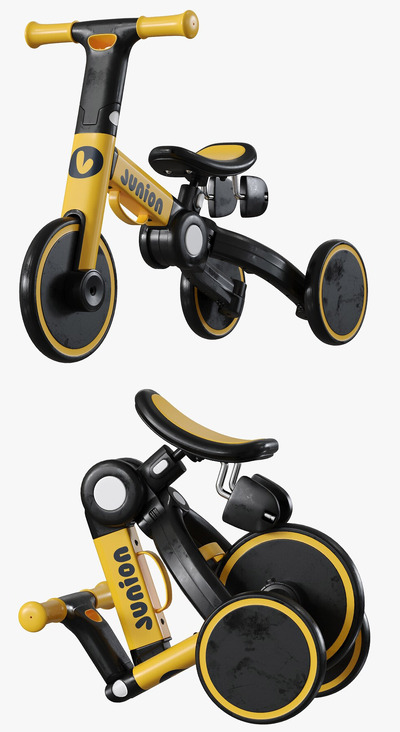 儿童滑步车3D模型（OBJ,FBX,MAX）