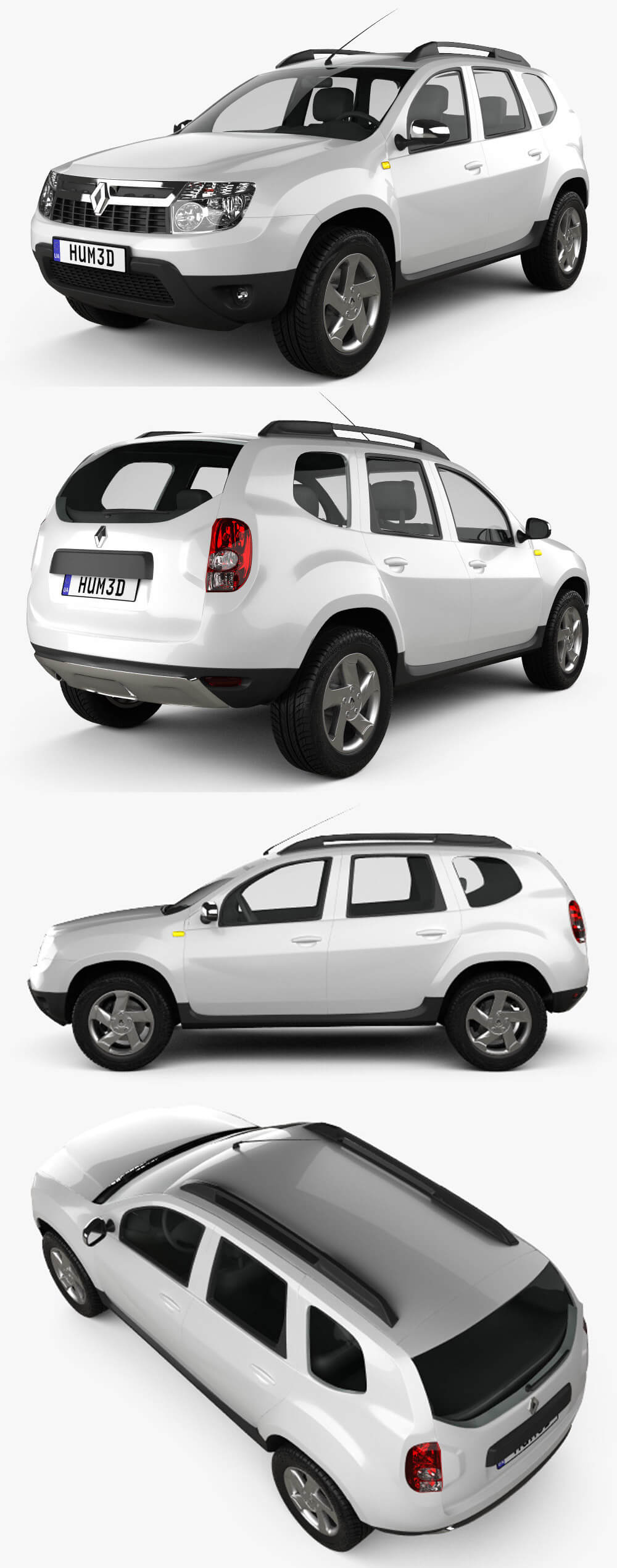 雷诺Renault Duster 2013款SUV汽车3D模型（OBJ,FBX,MAX,C4D,LWO）