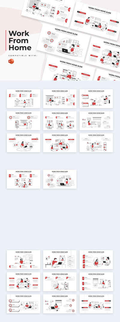 居家办公PPT模版 (PPTX)