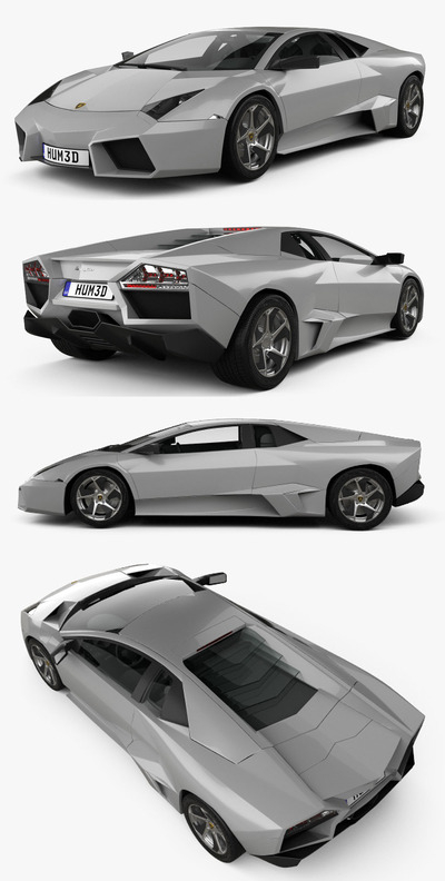 2009款兰博基尼Lamborghini Reventon跑车3D模型（OBJ,FBX,MAX,C4D,LWO）