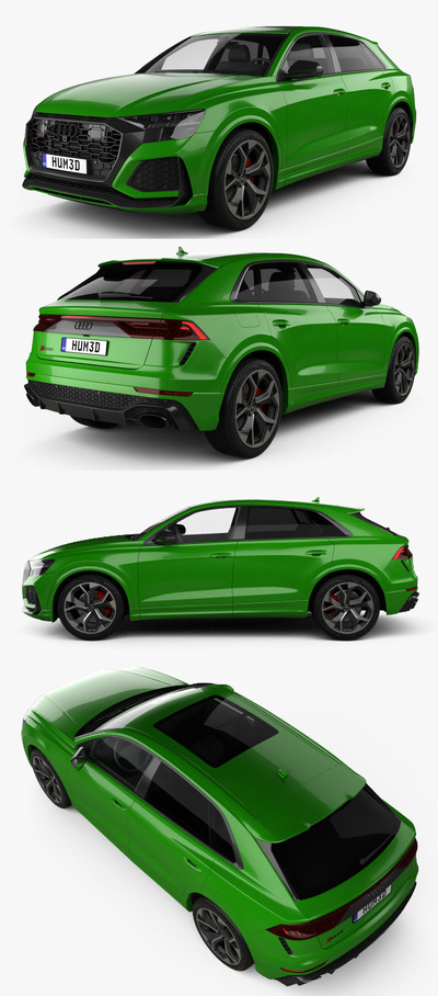 2022款奥迪Audi RS Q8汽车3D模型（OBJ,FBX,MAX,C4D,LWO）