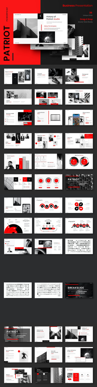 时尚的商业公司介绍PPT模版 (PPTX)