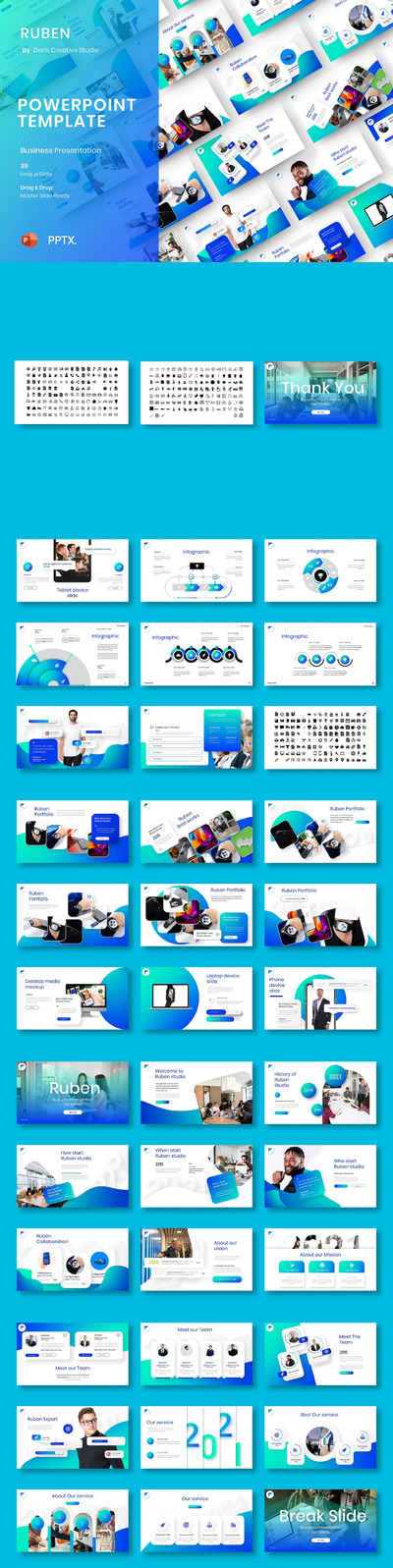 商业业务介绍PPT模版 (PPTX)