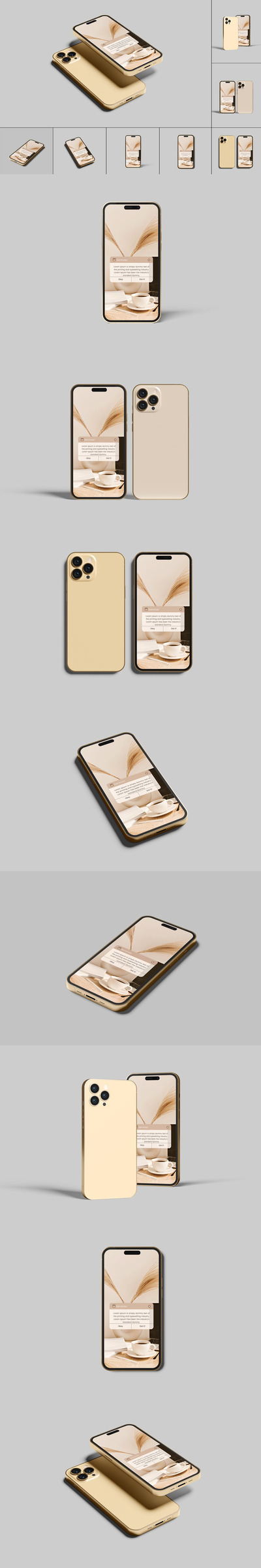 高品质的iPhone 14 Pro Max APP UI样机展示模型mockups