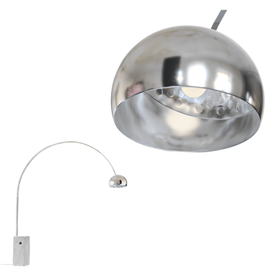 FLOS Arco大理石底座金属灯罩弧形枝干落地灯3D模型（OBJ,FBX,MAX）