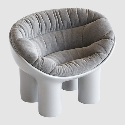 Faye TOOGOOD Roly Poly带厚布艺软垫的象腿椅3D模型（FBX,MAX）