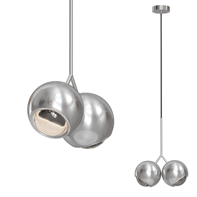 Odeon Light Mia银灰色球形灯罩吊灯3D模型（OBJ,FBX,MAX）