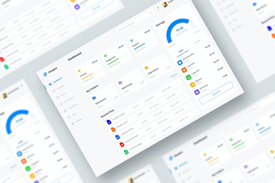 文件管理后台仪表盘网页 UI 模版 (FIG)
