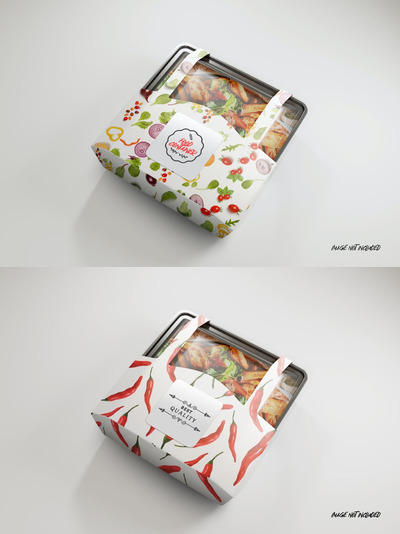 外卖食品容器包装设计样机 (PSD)