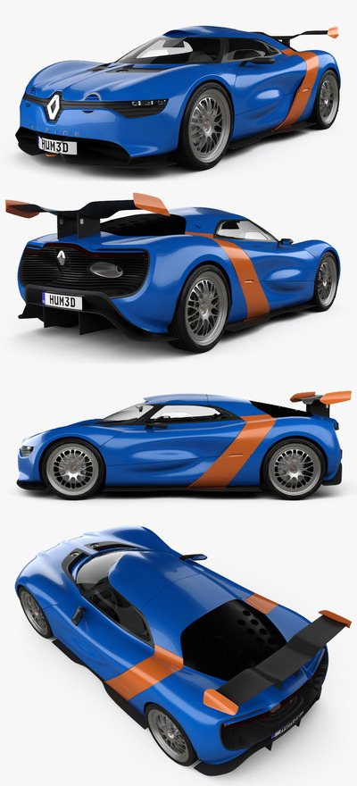 雷诺Renault Alpine A110 50 2014赛车3D模型（OBJ,FBX,MAX,C4D,LWO）
