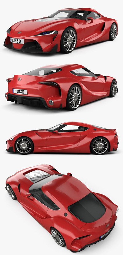 丰田Toyota FT1 2014跑车3D模型（OBJ,FBX,MAX,C4D,LWO）