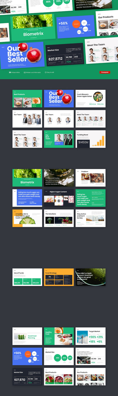 时尚高端清新多用途的高品质商业商务powerpoint幻灯片演示模板（pptx）