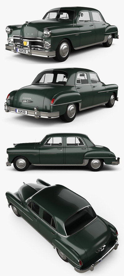 1950道奇Dodge Coronet sedan汽车3D模型（OBJ,FBX,MAX）