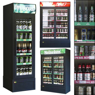 摆满啤酒的冷柜3D模型（OBJ,FBX,MAX）