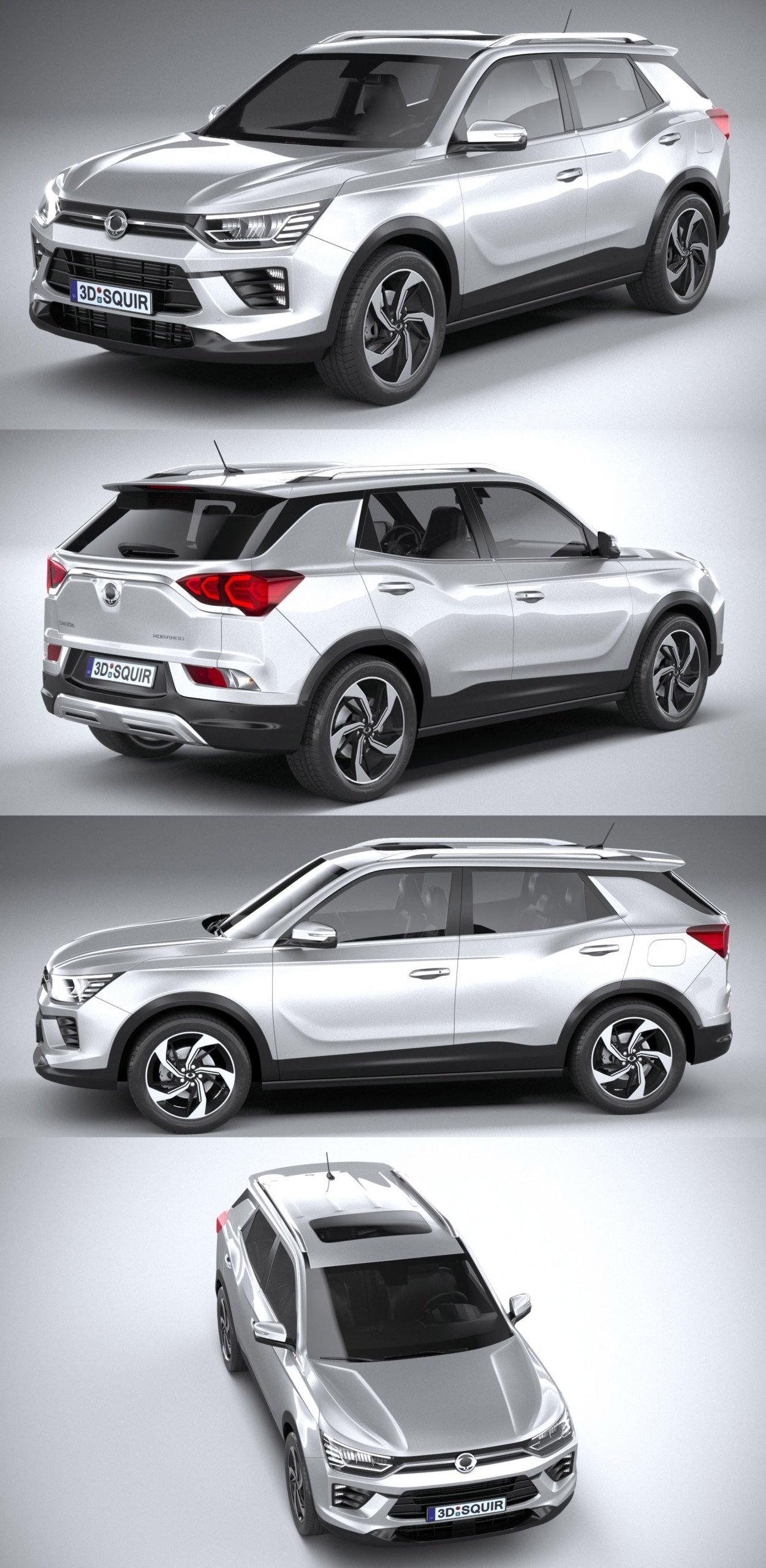 2020款Ssangyong Korando汽车3D模型（OBJ,FBX,MAX,C4D,LWO）
