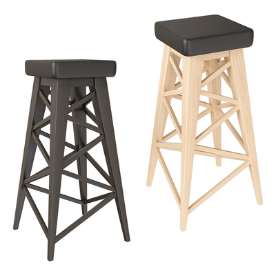 Artu Brent木质高脚凳 吧凳3D模型（OBJ,FBX,MAX）