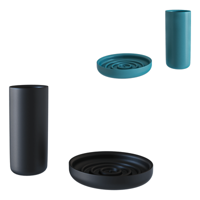 Salini Gocce陶瓷肥皂盒和牙刷缸3D模型（OBJ,FBX,MAX）