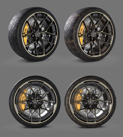 Mustang轮辋 车轮3D模型（OBJ,FBX,MAX）