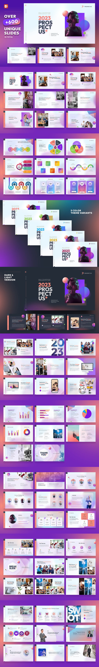 时尚的公司工作汇报PPT模版 (PPTX)