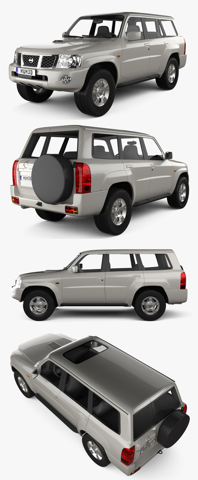 2004款尼桑途乐Nissan Patrol (Y61)越野车3D模型（OBJ,FBX,MAX）