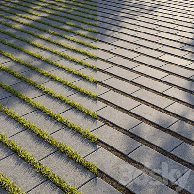 生态铺路设计3D模型（MAX）