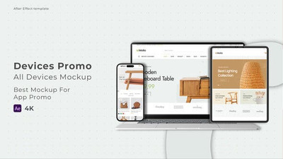 响应式设备样机演示视频AE模板 (aep)