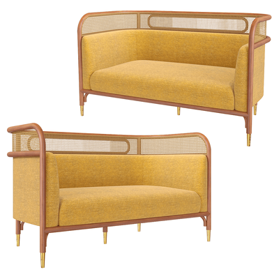 CorsaStyle Stone带镂空挡板的一体式布艺沙发3D模型（OBJ,FBX,MAX）