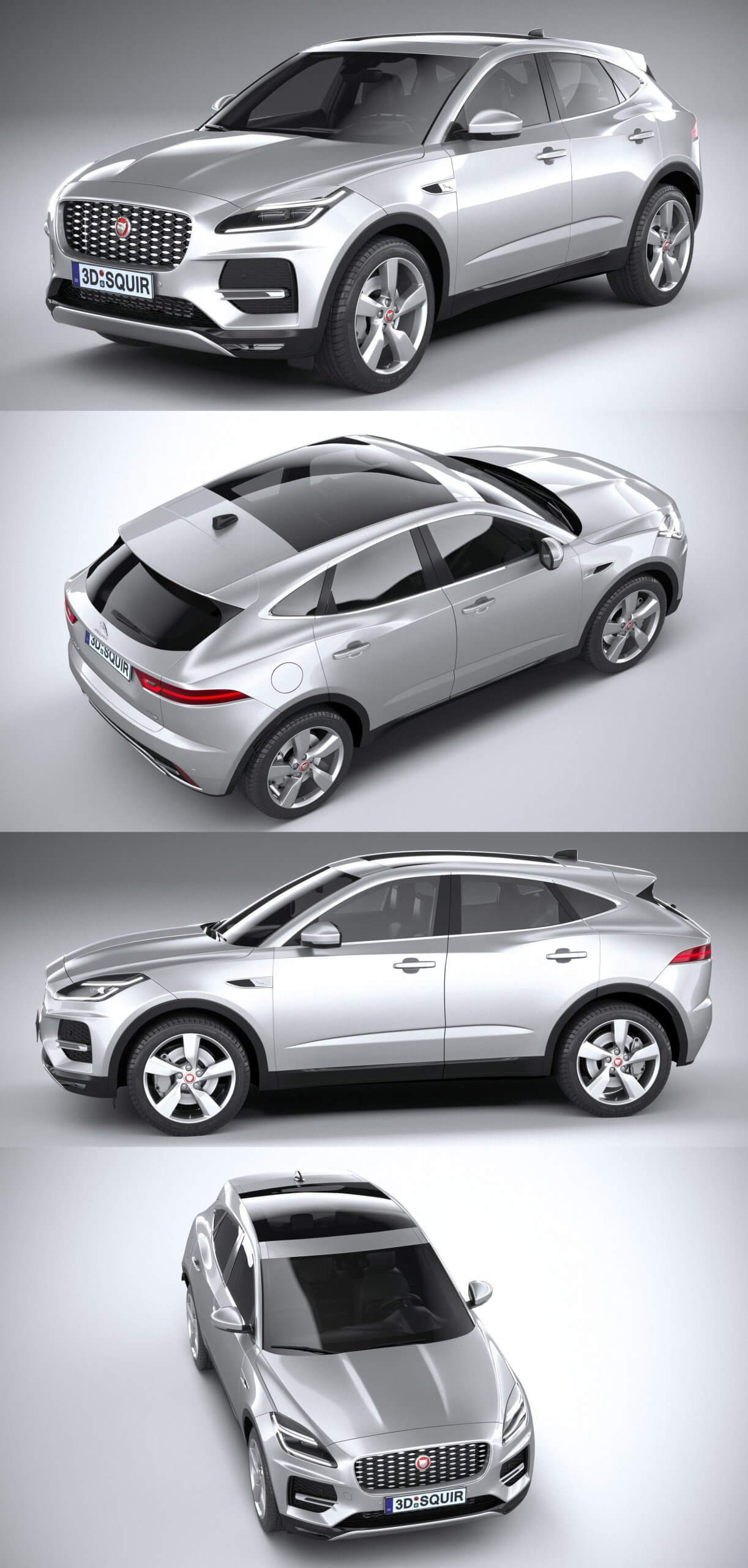 2021捷豹Jaguar E Pace Regular SUV汽车3D模型（OBJ,FBX,MAX）