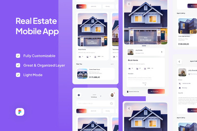 房地产移动应用  APP UI KIT (FIG)