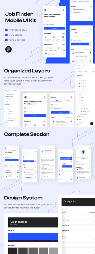 求职者-移动应用APP UI KIT (FIG)
